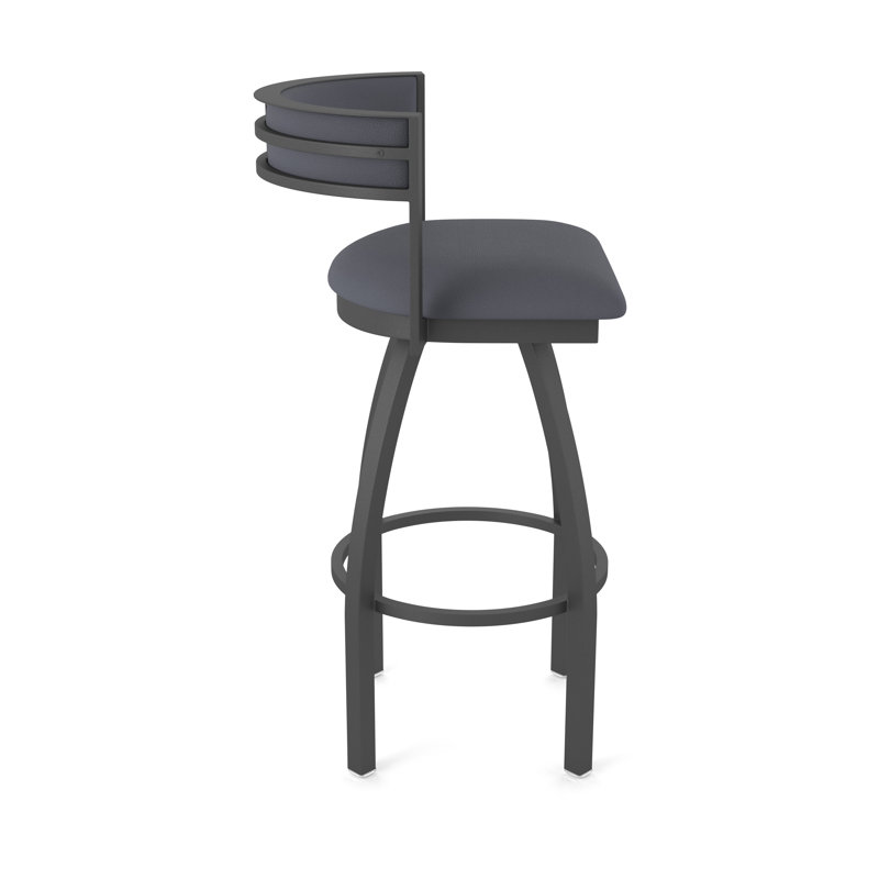 Tabouret Artémis, Vinyle - tempête Canter, Étain, Tabouret de bar (siège d'une hauteur de 36 po)