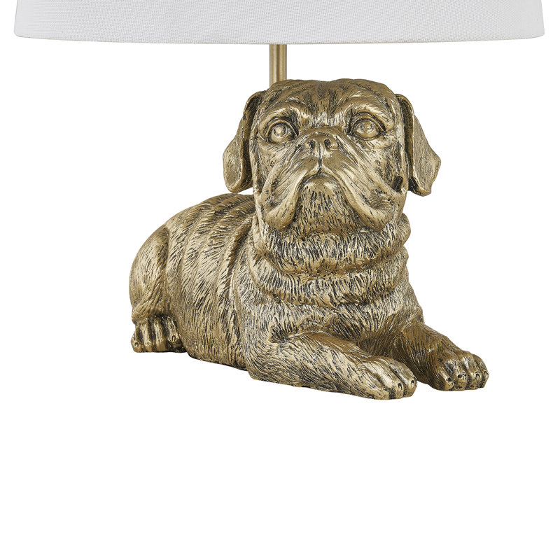 Lamp And Pug Cat Night Light – Stained Resin French Bulldog Tabletop LED Lamp, Warm Glow, USB Powered, Cute Pet-Themed Home Decor
