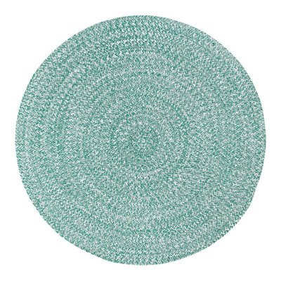 Hand Braided Farmhouse Green Reversible Area Rug