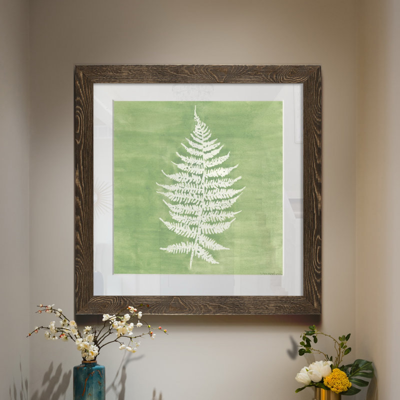 « Forest fougères I-Premium », toile encadrée-prête à accrocher-impression encadrée, H 17 po x l 17 po x P 1,5 po, Blanc