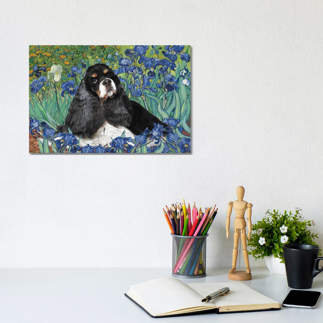 Cocker Spaniel Irises by Nobility Dogs - Wrapped Canvas Art Prints