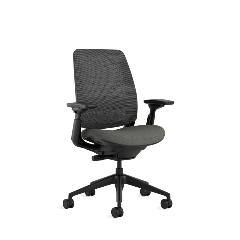 Steelcase Series 2 3D Microknit Airback Task Chair, Night Owl/Graphite, Black, Carpet