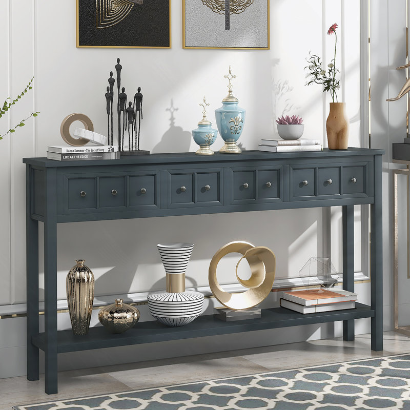 Dalaina 60.03" W Console Table, Navy