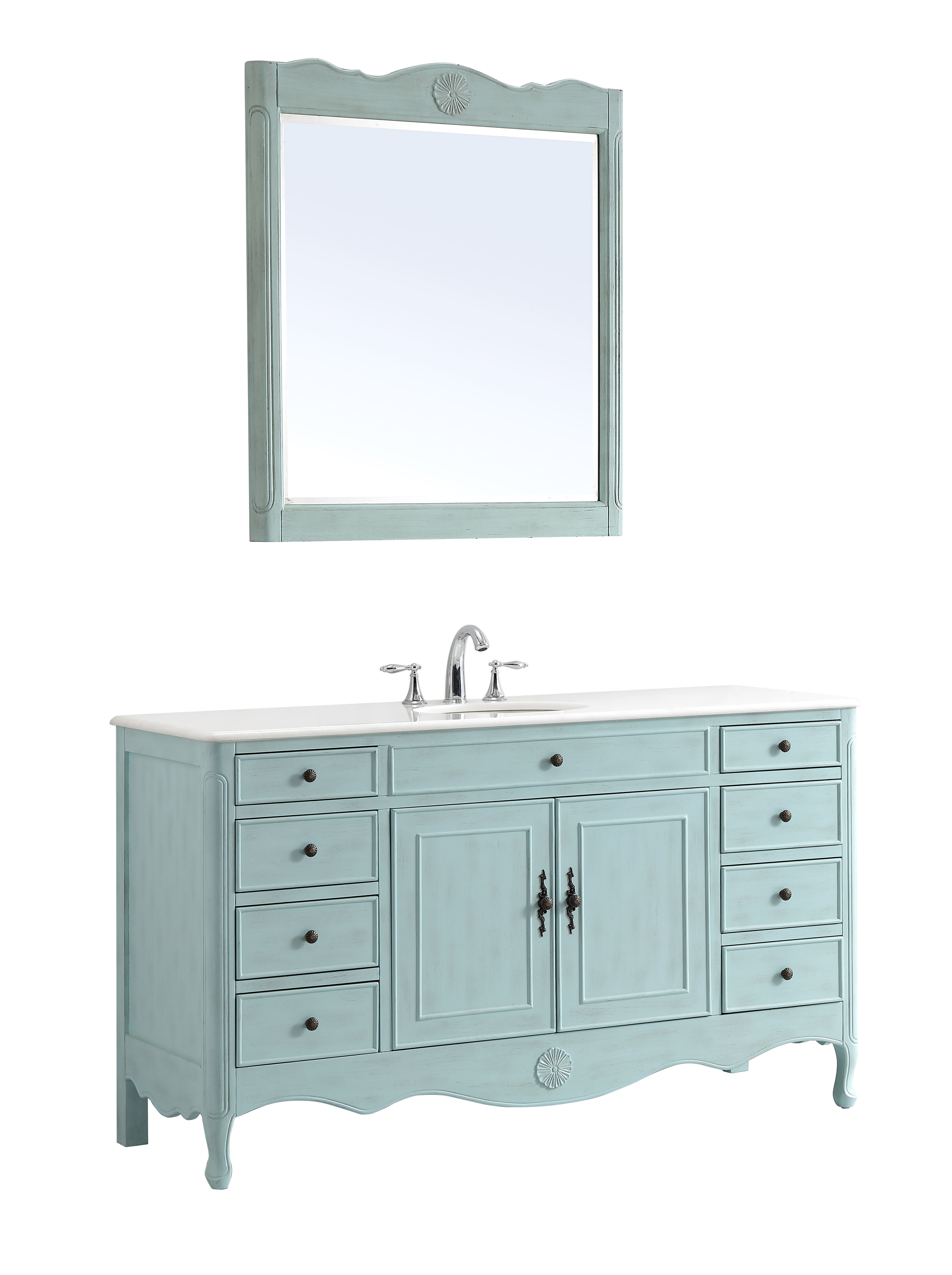 One Allium Way® Genevieve 60'' Free Standing Single Bathroom Vanity