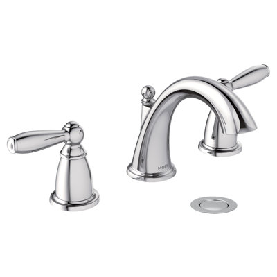 Robinet de salle de bain surdimensionné à deux arches avec ensemble de drain Moen Brantford