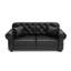 Canapé Chesterfield de style Mid-Century moderne avec capitonnage à boutons et garnitures cloutées