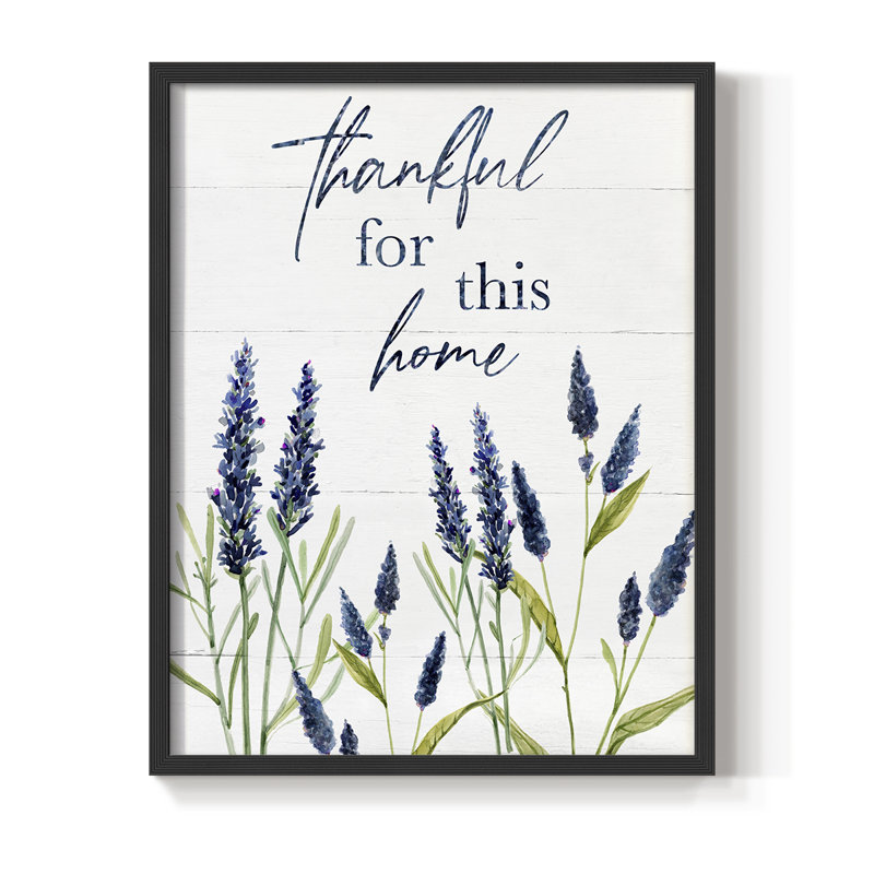«Thankful for this Home», reproduction encadrée - bois massif, H 15 po x l 12 po, Noir, noir, noir, noir