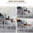 55" Solid Wood Kitchen Table, Drop Leaf Tables For Small Spaces, Folding Dining Table