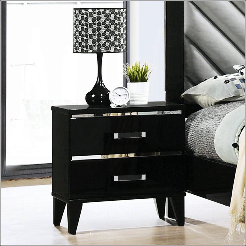 Table de chevet 2 tiroirs Contemporary