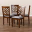 47cm H Polyester Blend Upholstered Cross Back Side Chair