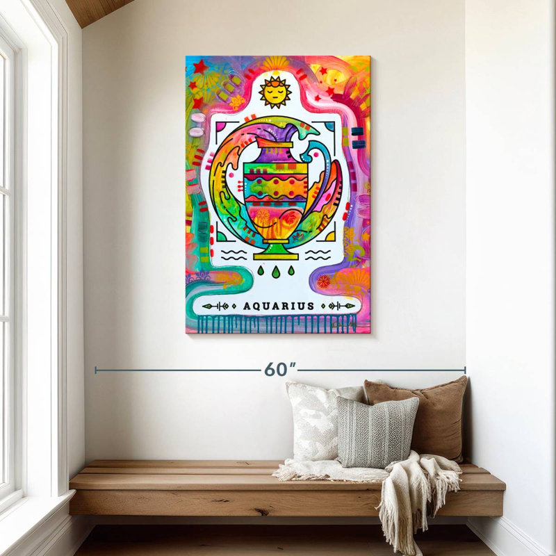 Verseau coloré Adella, H 45 po x l 30 po