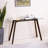 Diano 43.3" Narrow Console Table with Solid Wood Legs and Tempered Glass Top Desk-441693468