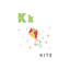 Alphabet Flash Cardes K - impression d'art graphique-52836940-52836941-52836945