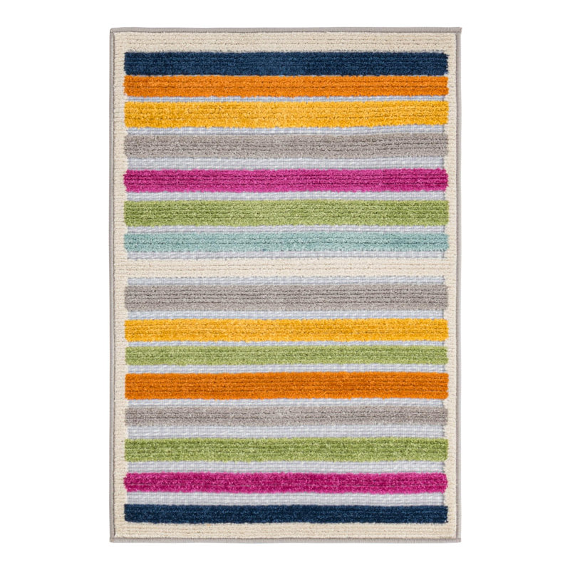 Striped Indoor / Outdoor Rug, Rectangle 2' x 3'