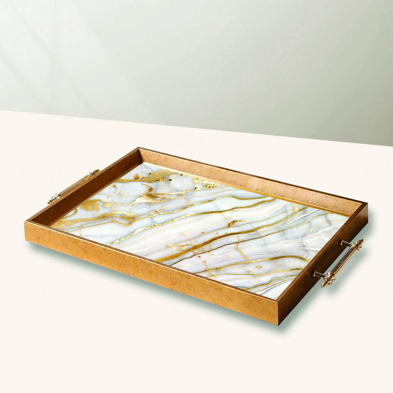 Elegant Glass Serving Tray, 19.7 x 11.4 x 1.4 inches | 100% High-Quality Glass | Perfect for Entertaining & Serving | Stylish and Functional Design for Home & Parties | Durable and Easy to Clean
