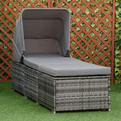 Verstellbare Gartenliege mit Auflage Klem