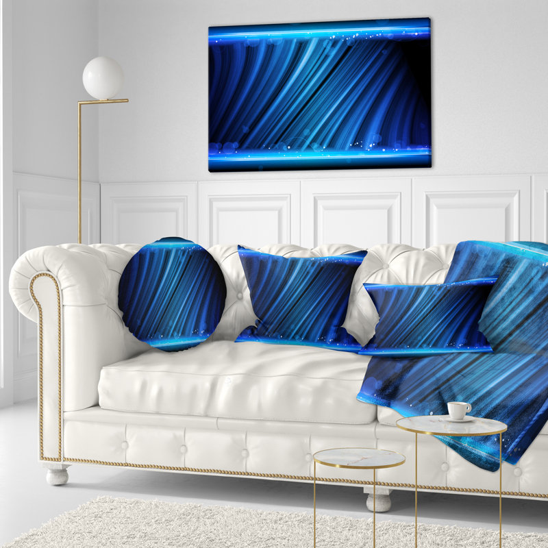 Coussin Disco Blue Waves - Abstract Printed