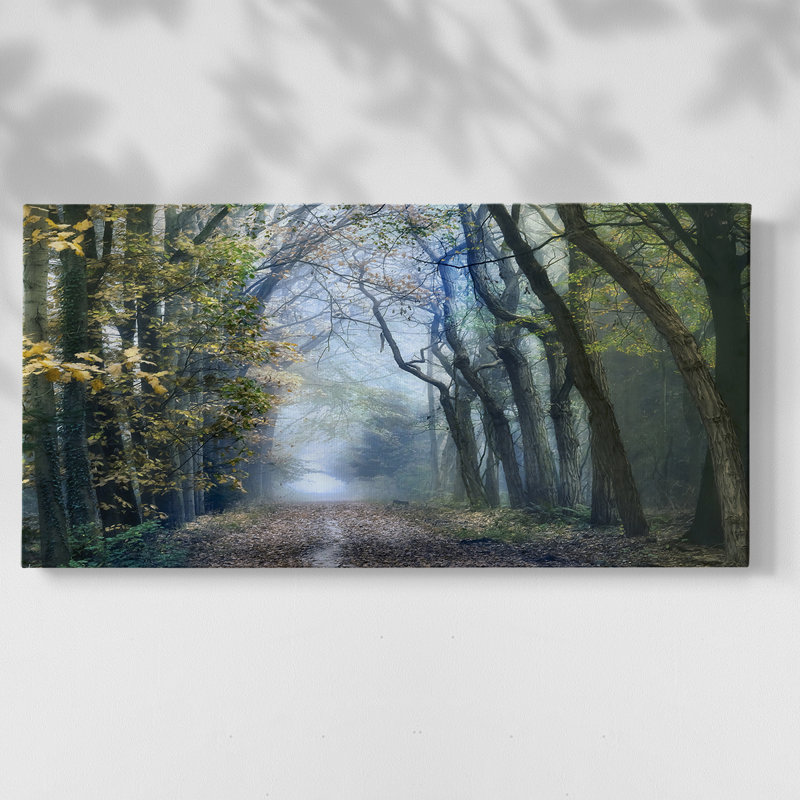 Forêt d'acacia - Toile tendue avec châssis - Prêt à accrocher, H 20 po x l 40 po
