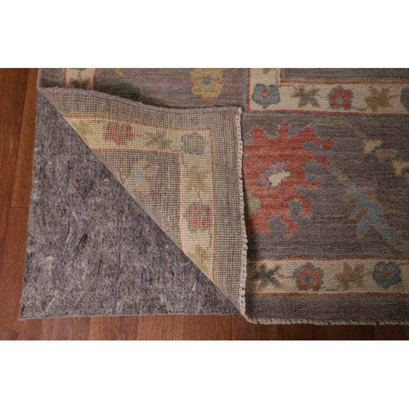 Tapis gris All-Over Oushak 9 x 12