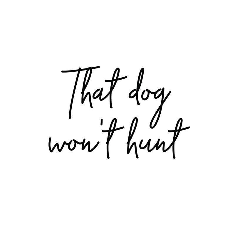 Dog Wont Hunt - Wrapped Canvas Print, 30cm H x 30cm W x 3.8cm D