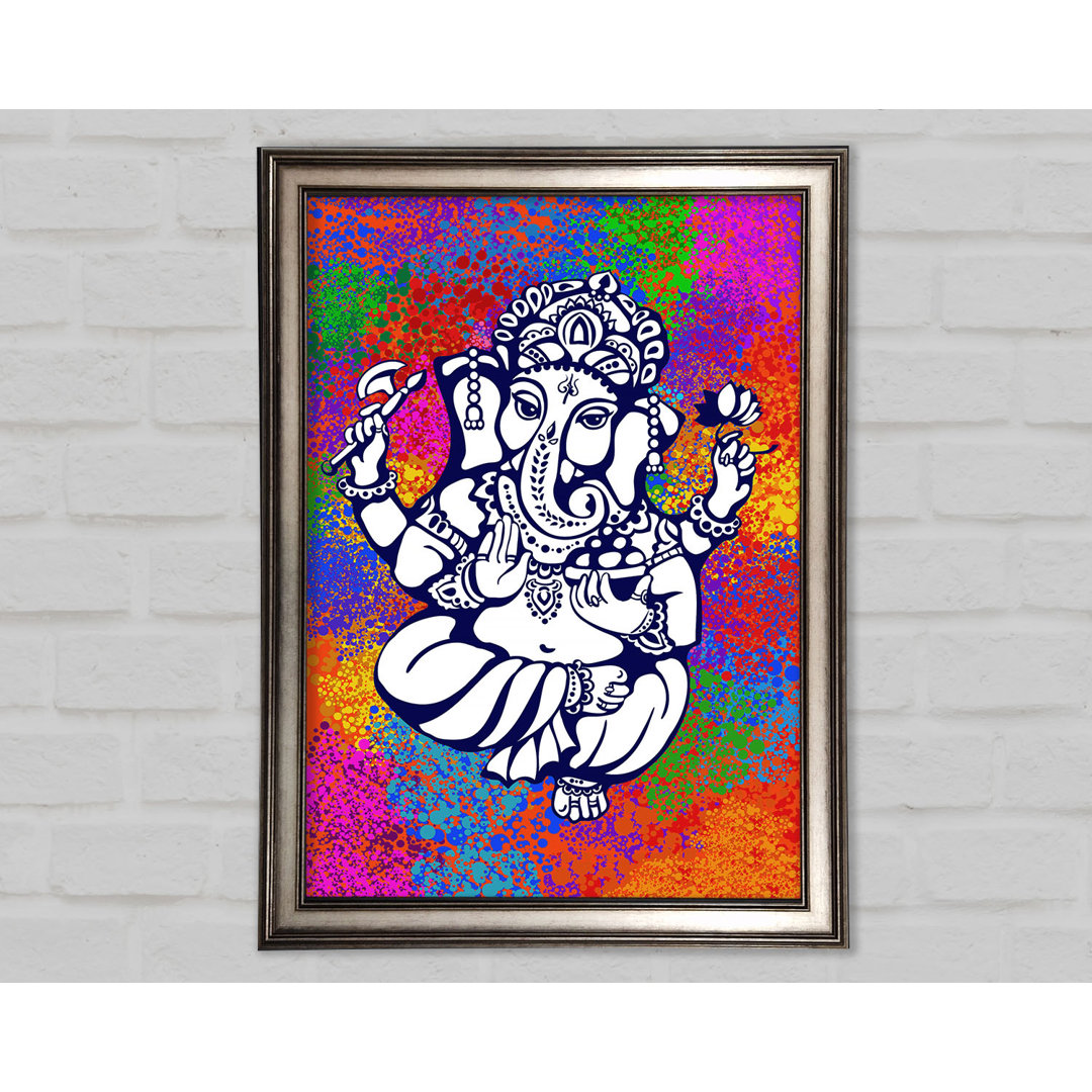 Hindu Gott Ganesha 8 - Einzelner Bilderrahmen Kunstdrucke