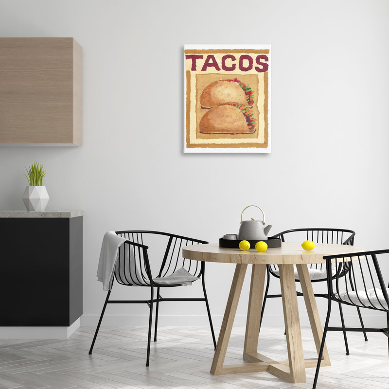Art traditionnel sur toile, "Traditional Tacos Duo" par Nancy Overton, H 30 po x l 24 po