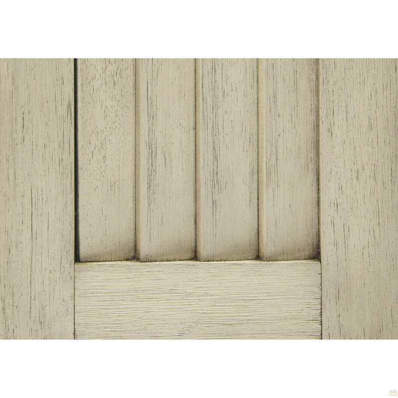 Banc Wali avec banc de rangement relevable de 44 pouces et siège rembourré blanc antique