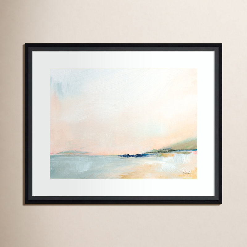 «Open Sky over Water» par Sue Schlabach - impression encadrée, Noir, L 21 po x H 17 po