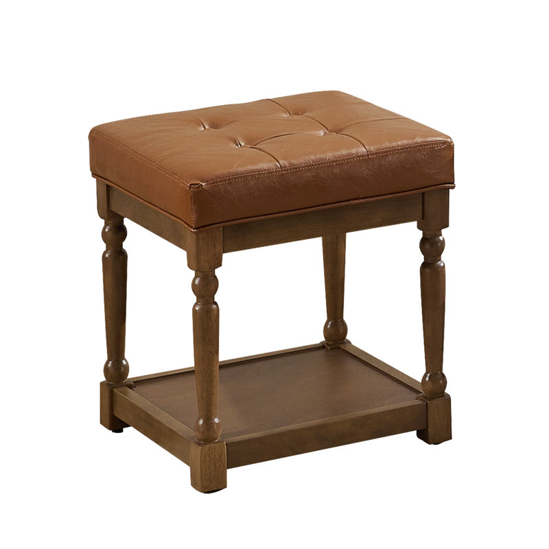 Gladis Faux Leather End Table with Storage (Set of 2), Brown