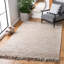 Tapis beige en coton tissé à la main Bowen-794103145