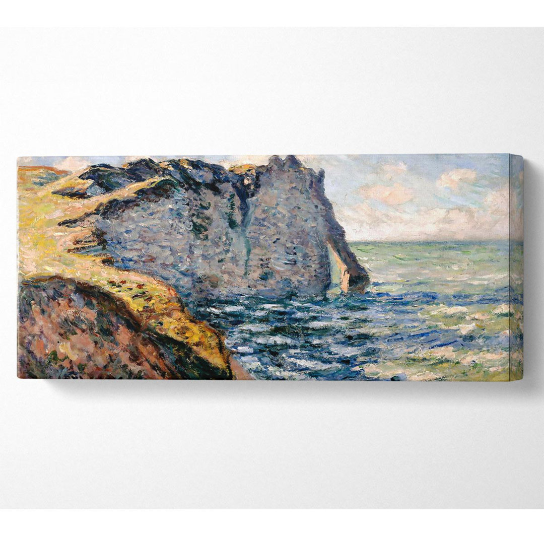 Monet Die Klippe von Aval bei Etretat - Leinwanddrucke auf Leinwand