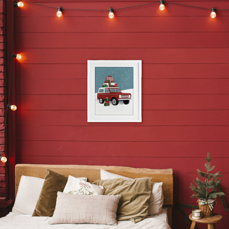 «Red VUS Christmas Time», reproduction encadrée sous verre, conception de Jilly Jack Designs, H 21 po x l 17 po