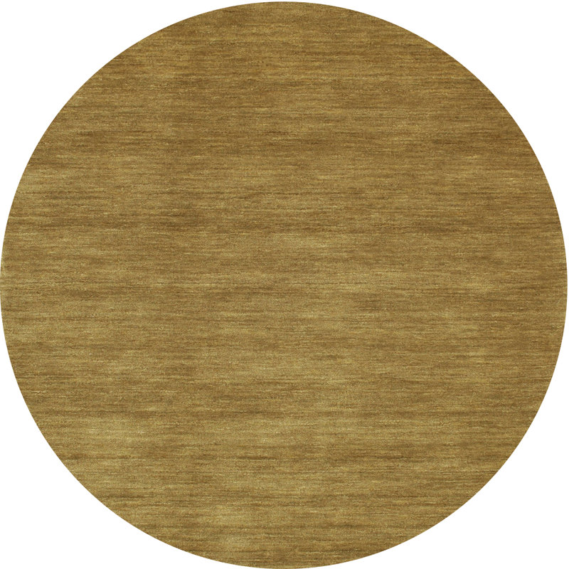 Tapis brun contemporain, Rond 5 pi