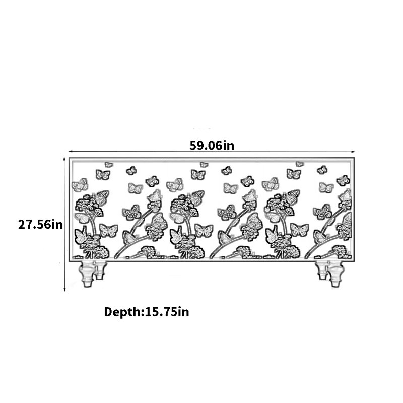Painted Butterfly Sideboard