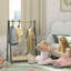 Shunichi Kids Clothes Rail Children Dress Up Rail with 3 Hangers Green