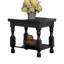 Table de bout de style rustique noir antique 1pc