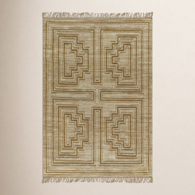Sapulpa Flatweave Geometric Jute Rug
