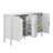Modern Stripe Door Storage Cabinet,4-Door Sideboard With Back-Of-Door Storage Racks & Side Hooks, Adjustable Shelves-439258239