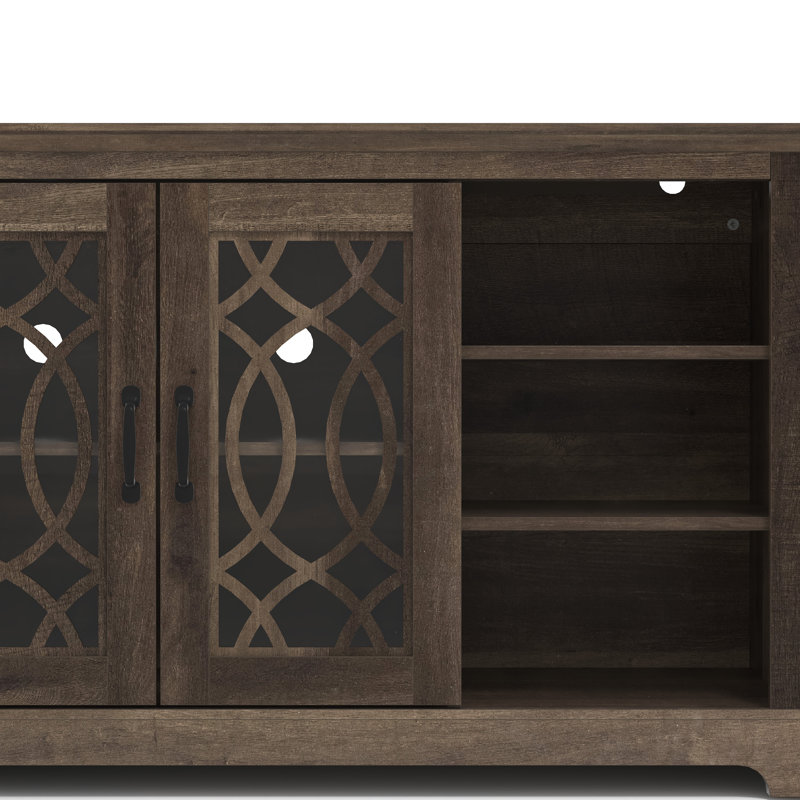Allivia 45.7" W Sideboard with Open Storage, Dark Dusty Oak