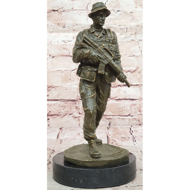 Statue de soldat en bronze - Héros américain