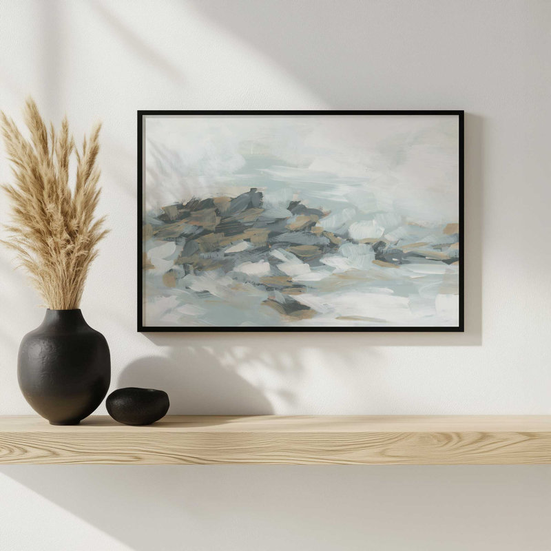 «Clouded Breakers I» par June Erica Vess, reproduction d'art, 30" H x 40" W, Noir