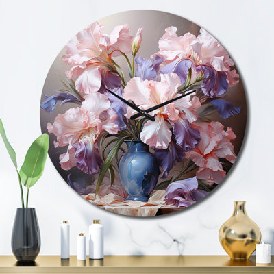 Cyerra - Horloge murale florale