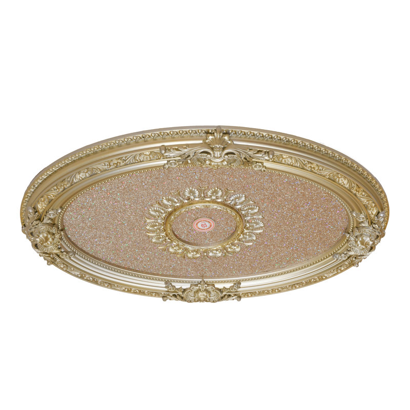 Rose Gold Oval Chandelier Ceiling Medallion