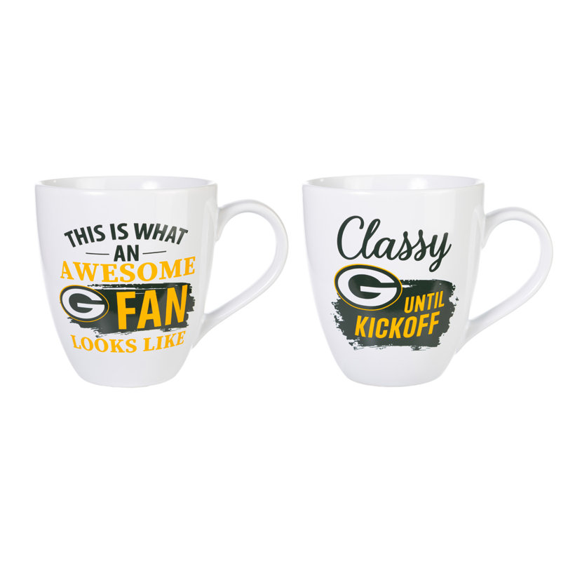Ensemble de 2 tasses à café NFL, Green Bay Packers