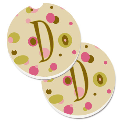Ceramic Round 2 Piece Car Coaster Set