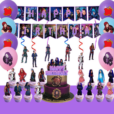 33 Pcs Descendants Party Supplies