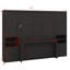 Grand lit escamotable mural avec placard, tiroirs et tablettes