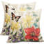 Housses pour oreillers décoratifs d'extérieur à fleurs printanières 2 housses de coussin à motif floral pour papillons