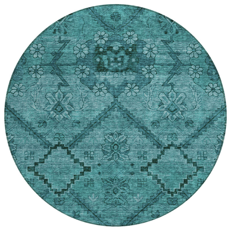  Malchow Non-Slip Indoor Door Mat, Round 8'