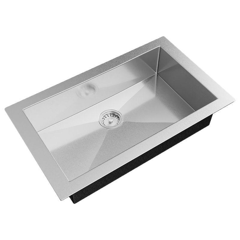 32.5'' L Single Bowl Stainless Steel Kitchen Sink